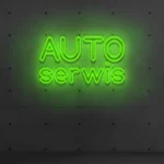 Napis LED Auto Serwis