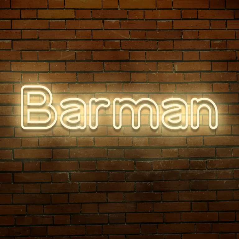 Napis LED Barman