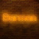Napis LED Barman