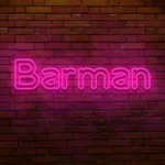Napis LED Barman