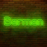 Napis LED Barman
