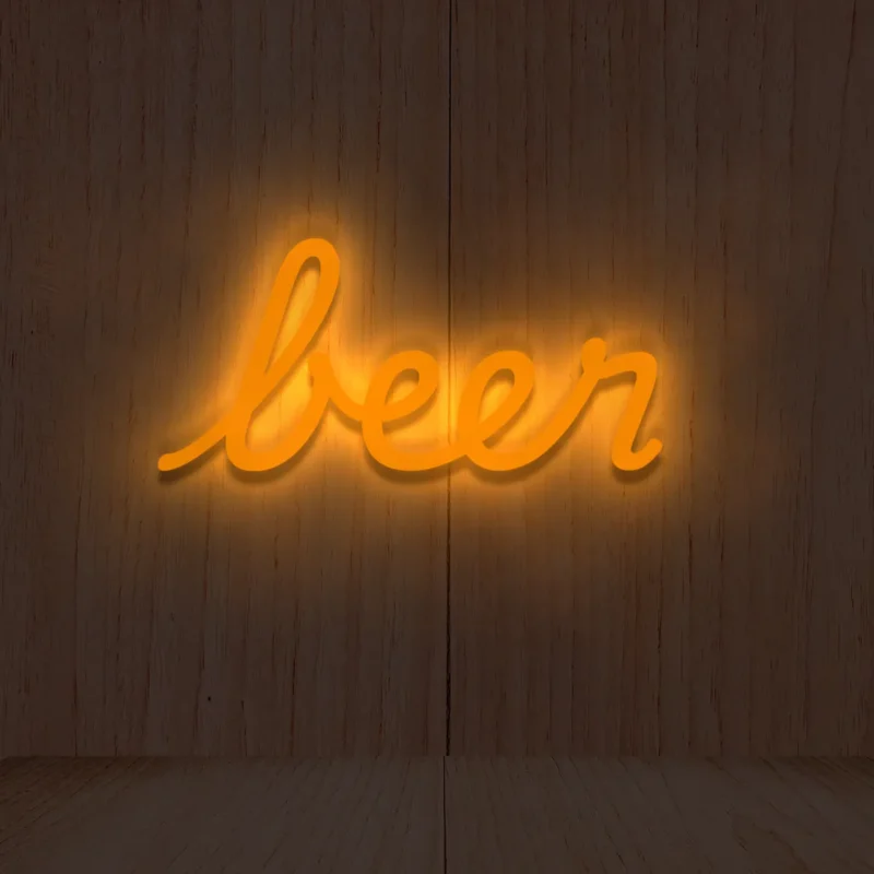 Napis neonowy Beer
