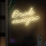 Napis LED Brak miejsc