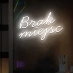 Napis LED Brak miejsc