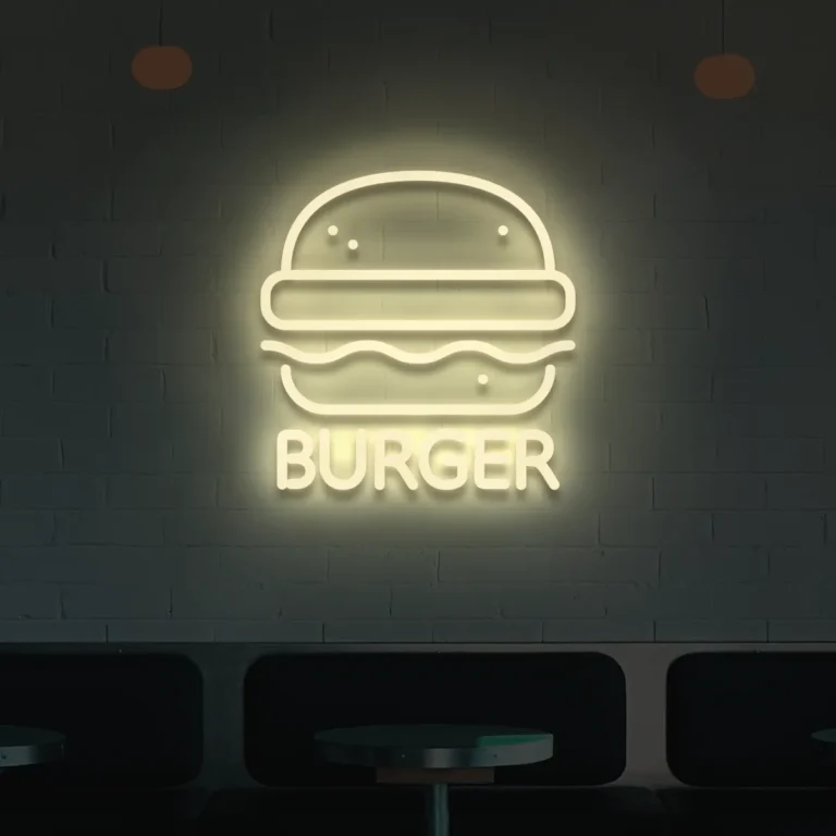Neon LED Burger