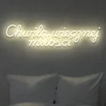 Napis LED Chwila wiecznej miłości