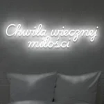 Napis LED Chwila wiecznej miłości