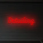 Neonowy napis Detailing