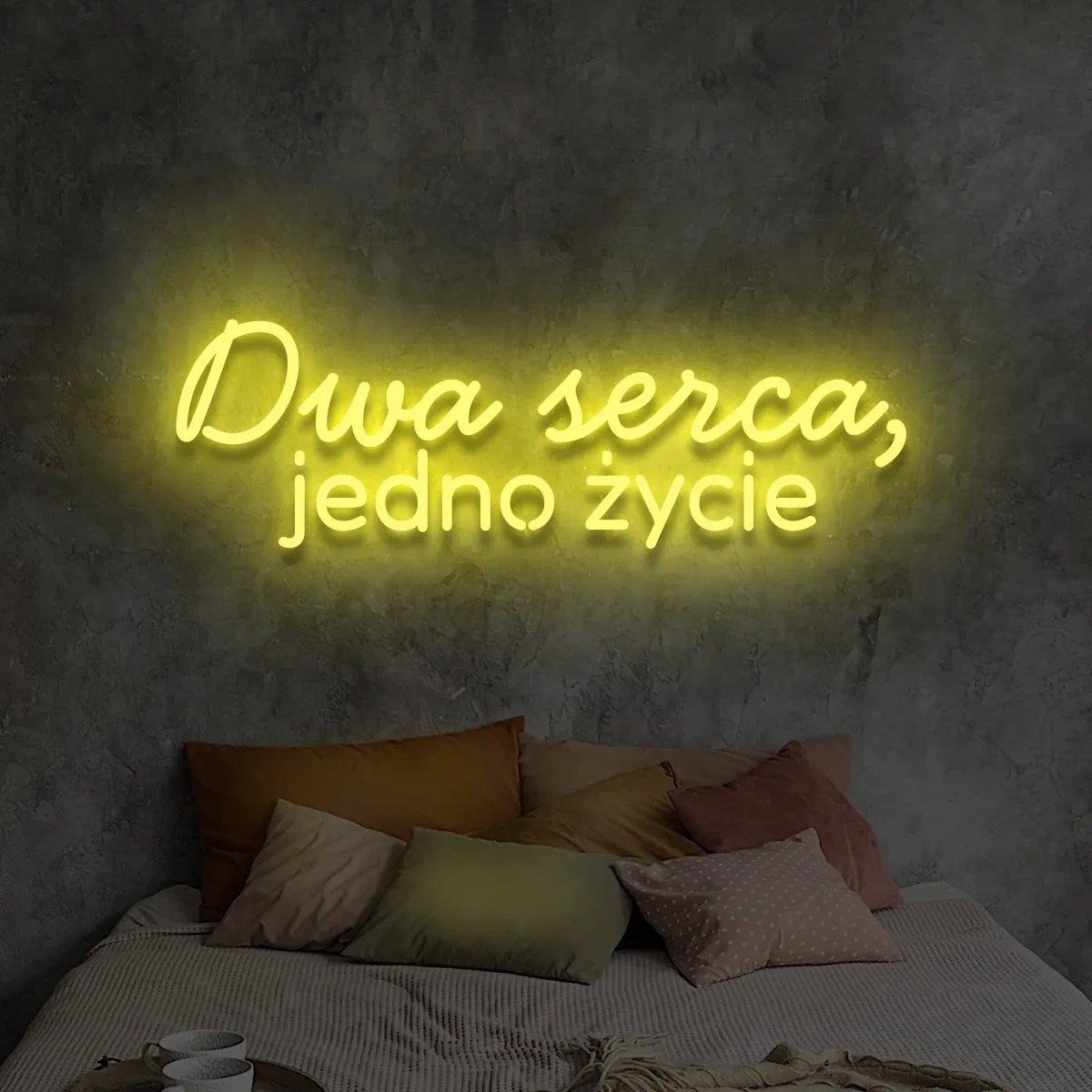 Napis LED Dwa serca Napis LED Dwa serca