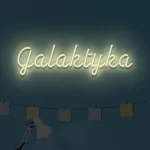 Ledowy napis na ścianę Galaktyka