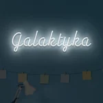 Ledowy napis na ścianę Galaktyka