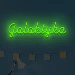 Ledowy napis na ścianę Galaktyka