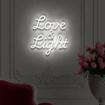 Neonowy napis Love & Light
