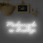 Ledowy napis Maluszek w drodze
