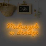 Ledowy napis Maluszek w drodze