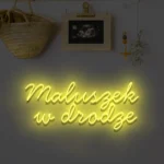 Ledowy napis Maluszek w drodze