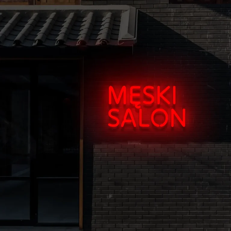 Barber neon Męski salon