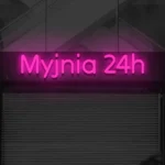 Napis LED Myjnia 24h