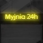 Napis LED Myjnia 24h