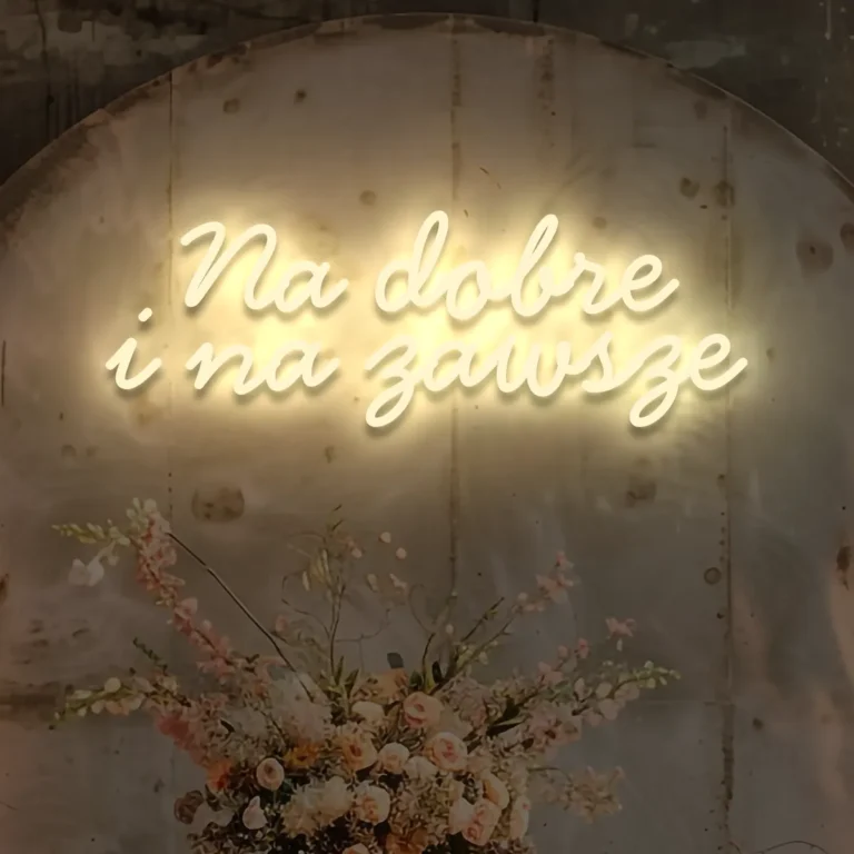 Napis LED na wesele Na dobre i na zawsze