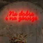 Napis LED na wesele Na dobre i na zawsze