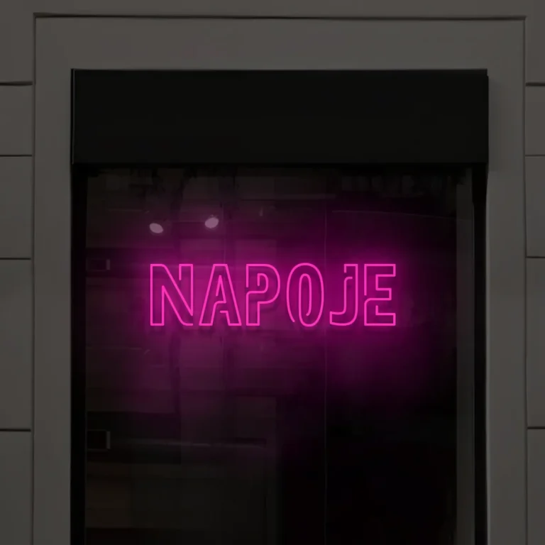 Napis LED Napoje