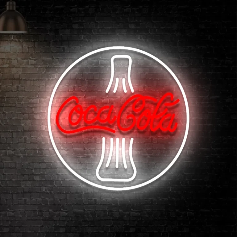 Neon Coca-Cola Butelka