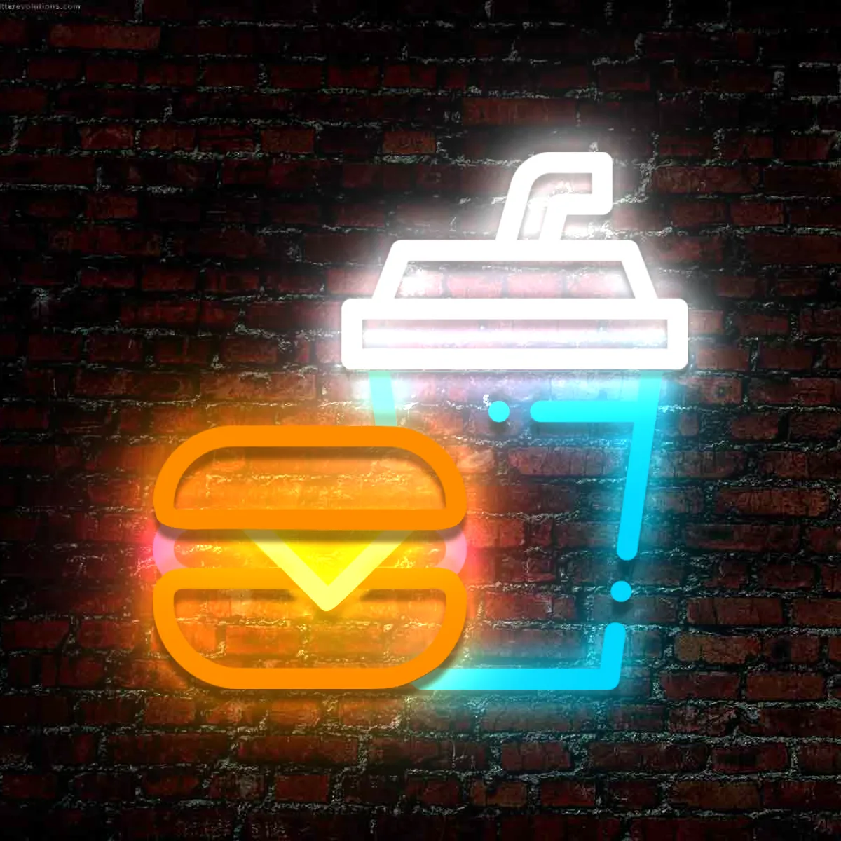 Neon Hamburger Neon Hamburger