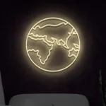 Neon Mapa świata LED