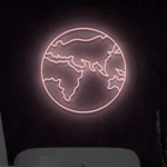 Neon Mapa świata LED