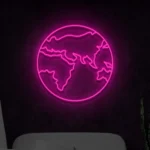 Neon Mapa świata LED