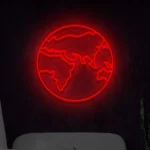 Neon Mapa świata LED