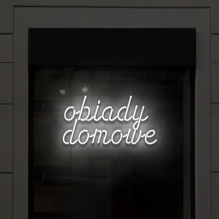 Napis LED Obiady domowe
