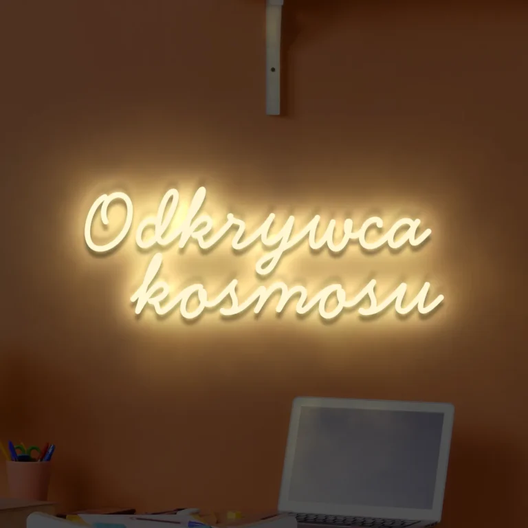 Napis LED Odkrywca kosmosu