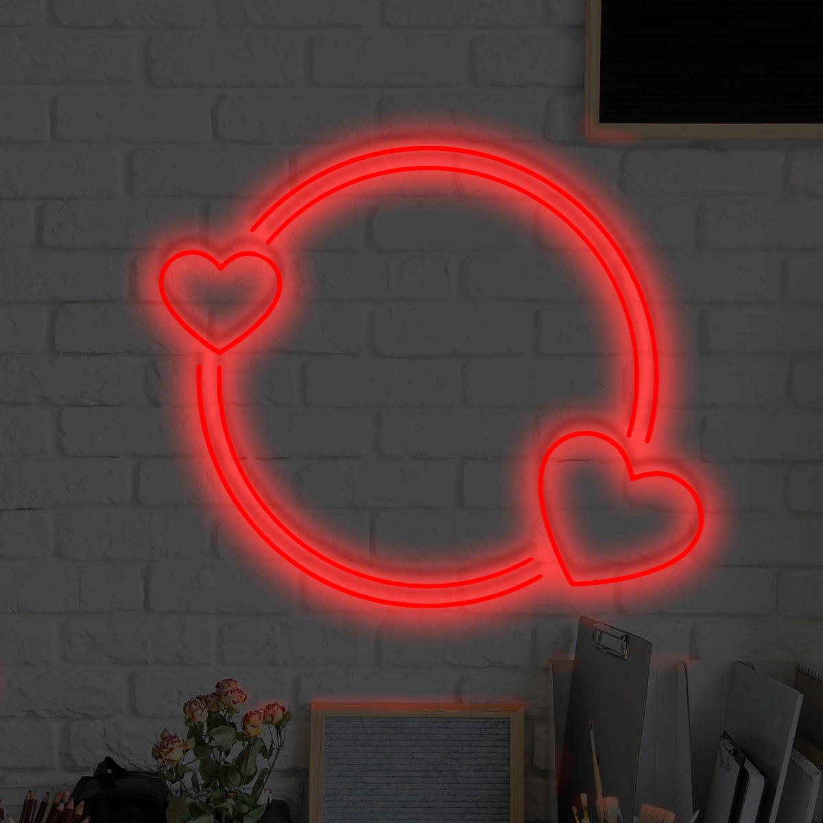 Podwojne-serce Neon LED Podwójne Serce - obrazek 1