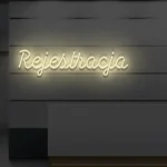 Napis LED Rejestracja