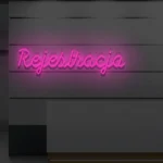 Napis LED Rejestracja