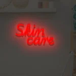 Neonowy napis Skin care