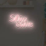 Neonowy napis Skin care