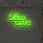 Neonowy napis Skin care