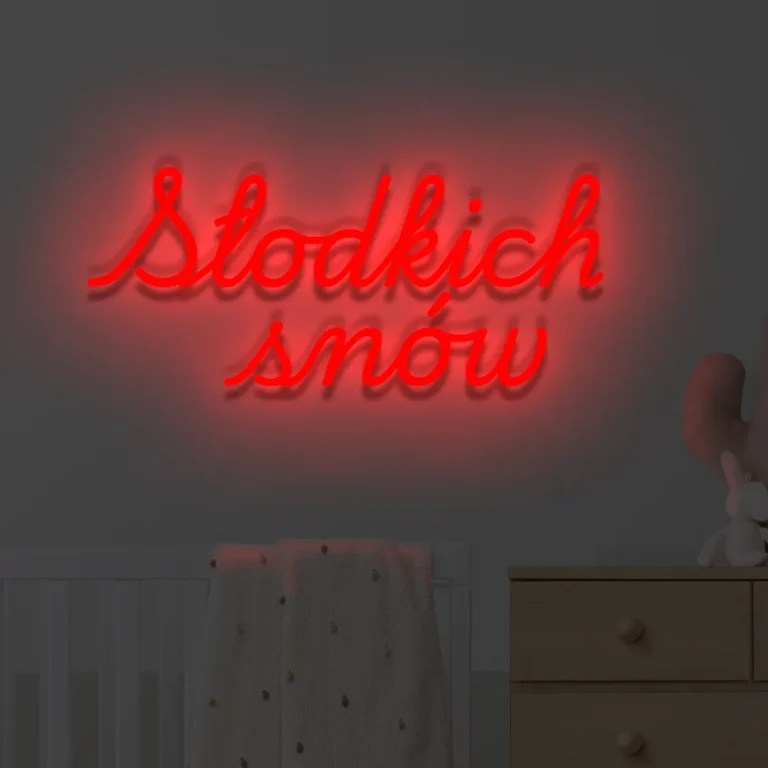 Napis LED Słodkich snów