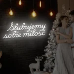 Neon na wesele Ślubujemy sobie miłość