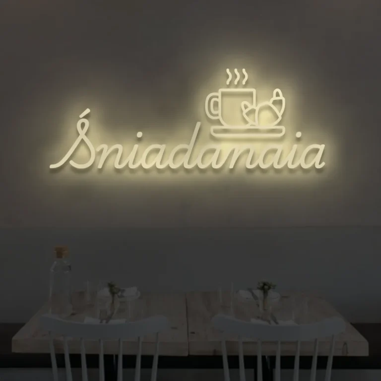 Napis LED Śniadania