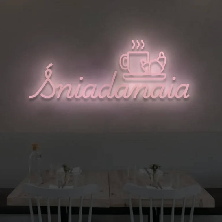 Napis LED Śniadania