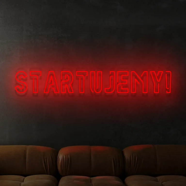 Napis LED Startujemy