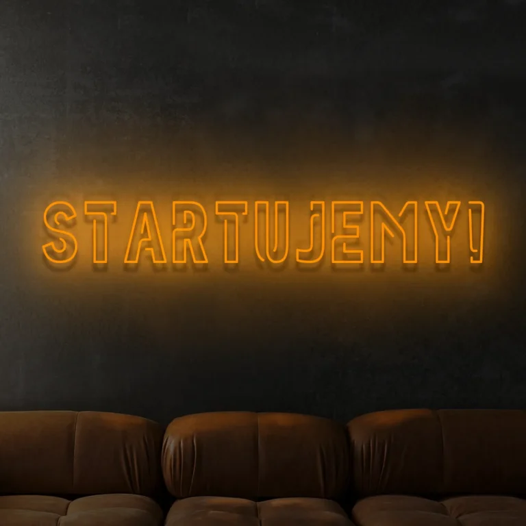 Napis LED Startujemy