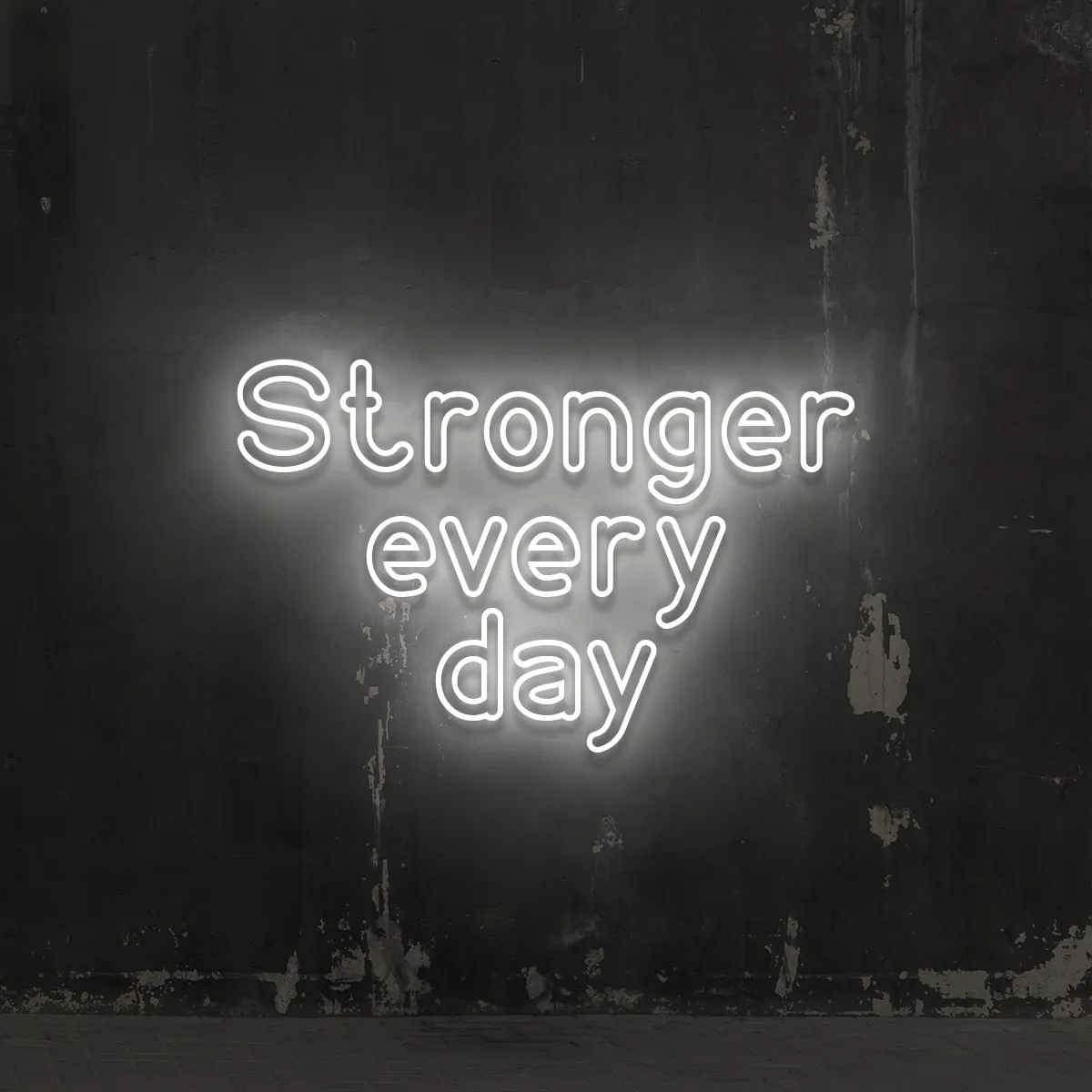 Napis neonowy Stronger Every Day Napis neonowy Stronger Every Day