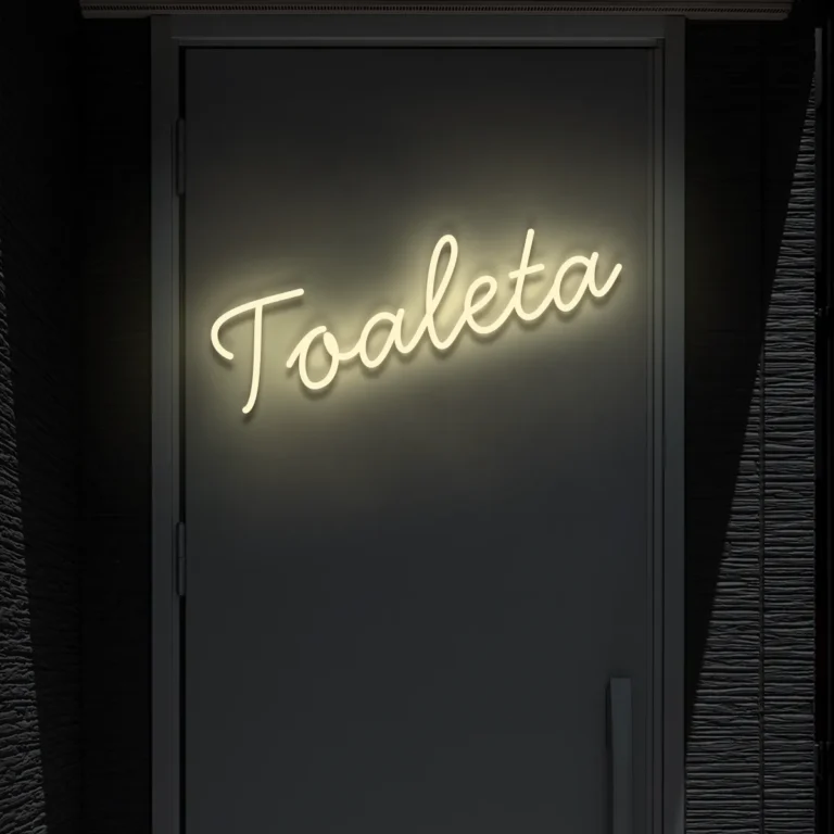 Napis LED Toaleta