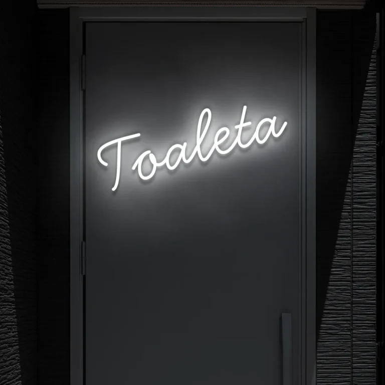 Napis LED Toaleta