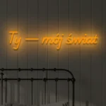 Ledowy napis na ścianę Ty — mój świat